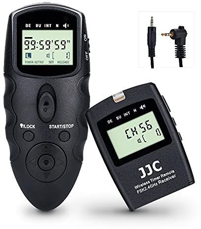 JJC Wireless Remote Control Wired Shutter Release Cord Intervalometer Timer for Canon EOS R50V R7 R6 R RP M6 M6 Mark II M5 EOS 200D II 2000D 250D 90D 80D 850D 800D 760D 750D PowerShot G5 X G3 X
