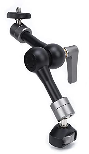 Magic Arm, 5 pulgadas de aleación, ajustable, rotación de 360 ​​grados, poder de fricción, articulado, brazo mágico con tornillo de 1/4 de pulgada para herramientas de filmación, para micrófono, luz d