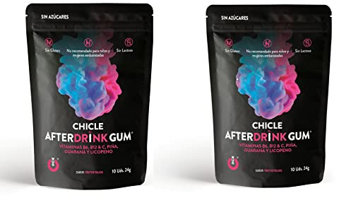 WUG CHICLE AFTERDRINK GUM Pack 2 doypacks - Antirresaca