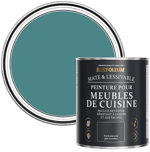 Rust-Oleum abwaschbare Küchenschrankfarbe in grün mit Matt Finish - Pfauenfeder 750ML