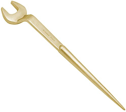 WEDO Einmaulschlüssel mit Offset,offenem Ende,Nicht funkelnd einmaulschlñssel,Aluminum Bronze,Gabelschlüssel mit Stift 60 Grad,Abgewinkelt Offen 46mm,Länge 500mm,Schraubenschlüssel