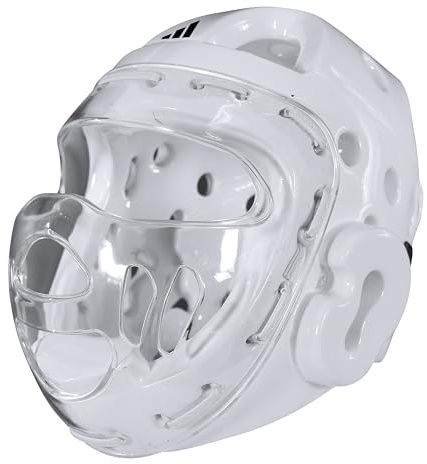 adidas Casque avec visière de Taekwondo (Couleur : Blanc - Taille : L)