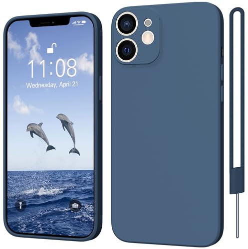 ORDA für iPhone 11 Hülle Silikon Case, Handyhülle für iPhone 11 Ultra Dünn Slim mit Microfiber, Kratzfeste Rundumschutz Schutzhülle Hülle für iPhone 11 6.1'' Dunkel Blau
