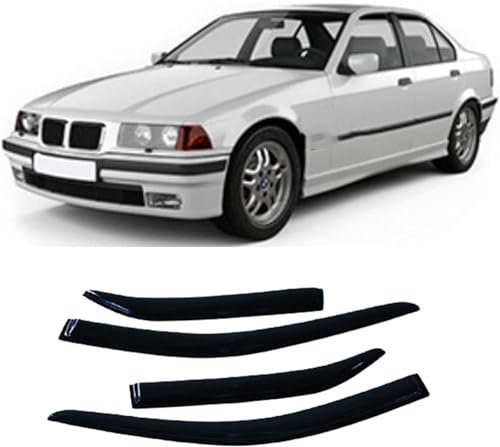 YUANXJUN Auto Windabweiser für BMW 3 Series E36 1992 1993 1994 1995 1996 1997 1998,Auto Seite Fenster Windabweiser Visiere Auto Seitenfenster Visier,Auto Vent Deflector Seitenfenster Deflektor.