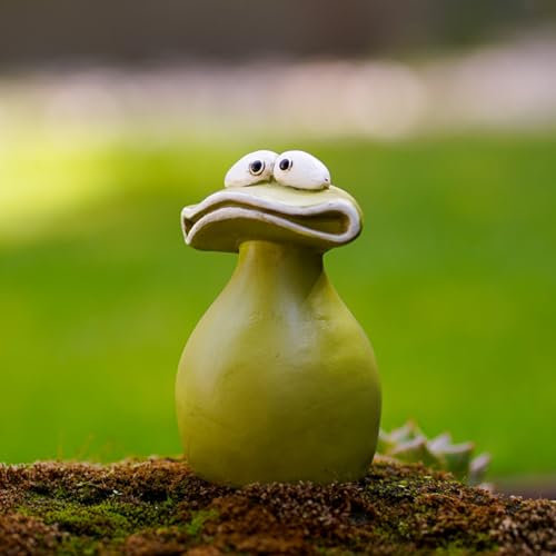 Uziqueif Grenouille Decorative, décoration extérieure Jardin, Statue de Grenouille en résine pour Balcon, Mini étang, décoration de terrasse,B