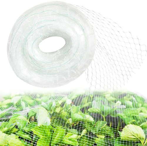 Katzenschutznetz,3x10m in Vogelschutznetz Engmaschig,Taubennetz,Maschenweite 2.5X 2.5cm,Reißfest, Wiederverwendbar,Ohne Bohren,Für Garten,Balkon,Gemüsegärten Oder Obstbäume（Weiß）