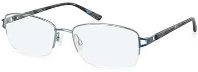 Puccini Brille mit Sehstärke für Damen optional mit Sonnenbrillentönung oder Blaulichtfilter, Rechteckig, gefertigt aus Metall (inklusive Brillenetui)