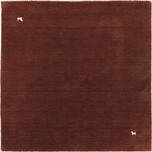 Nain Trading Loom Gabbeh Brown 148x149 Modern Orientteppich Quadratisch Teppich Wolle Indien