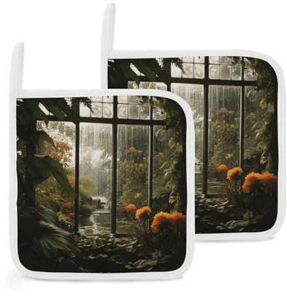 Lot de 2 maniques professionnelles résistantes à la chaleur et antidérapantes pour cuisine, pâtisserie, barbecue, four