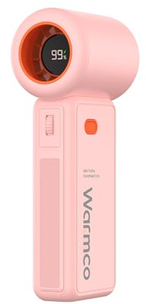Warmco 5000mAh Portable Handheld Fan, Speed(1-100) Adjustable Powerful Mini Turbo Fan, USB Rechargeable Personal Small Pocket Fan for Women Men Travel Camping Outdoor