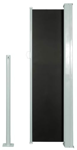 Vopese Toldo lateral para jardín, 300 x 120 cm, color verde/negro, acero y poliéster, resistente a los rayos UV, para terraza/balcón Model45359