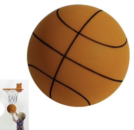 Silent Basketball Size 5, Foam Quiet Basketball Indoor, Soundless Dribbling Practice Basketballs, Noiseless Basketballs For Kids Adults Training