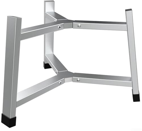 Supporto per fuoco in acciaio inox con fori di sfiato per camino esterno, treppiede a tre gambe da 38/49,5/68 cm, per cucinare e campeggio (38 cm)