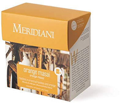 Tisana rilassante Rooibos, Honeybush e Arancia 15 filtri in tessuto Bio - Orange Masai - Gustosa tisana d'erbe deteinata e senza caffeina, adatta a tutte le ore - Meridiani Tea & Infusion