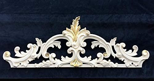 artissimo Wanddeko Barock Wandbehang Weiß-Gold Deko 75x26x3 Wandrelief Deko Antik C1521 Türbogen