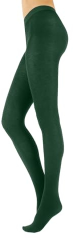 CALZITALY Kashmir Ullstrumpbyxor, varma vinterstrumpbyxor, tjocka tights, 150 Den, | S, M, L, XL, XXL, 3XL, 4XL | Italienska strumpbyxor, Smaragdgrönt, M