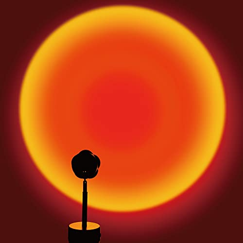 Sunset Lamp,Sunset Projection Lamp, 180 Degree Rotation Sunset Light, USB Charging LED Night Light Sunset Romantic Visual Projector Lights for Bedroom Living Room Studio Decor
