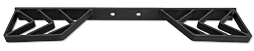 XIMPLIO Universal Doppelte Trittstufe Trittbrett für Anhängerkupplung Anschraubplatte 2 Loch 90 mm Flanschkugel AHK (Black)