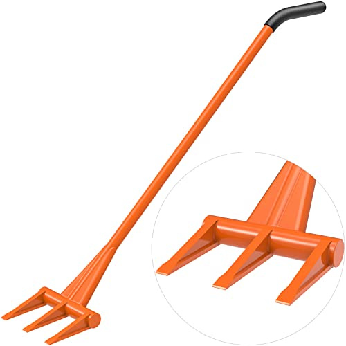 Dolibest Pied de Biche, 142cm Barre de Levier Barre de Démolition en Acier Manche en Acier pour la Rénovation et la Construction avec Manche Courbé Ergonomique Souple