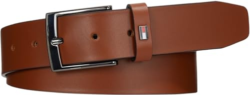 Tommy Hilfiger Herren Gürtel Adan Leather 3.5 Ledergürtel, Braun (Cognac), 80