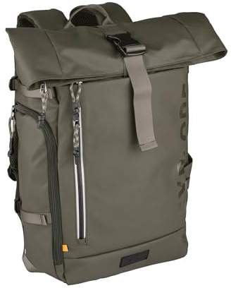 camel active Explore Herren Rucksack Rolltop Backpack, 26 L Blau