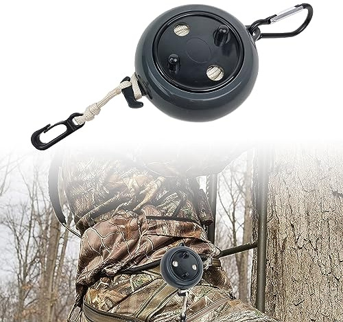 bssiwbepon Retractable Bow Hoist Tree Stand Bow Hunting Accessories and Deer Hunting Equipment Saddle Bow Pull Up Rope 33ft Heavy Duty (1, Black)