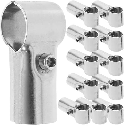 Gadpiparty Pinces En T Pour Rail D'Extrémité De Clôture 12 Pièces Colliers De Serrage En Inox Pour Tuyaux Accessoires De Raccord Tubulaire Résistants À La Corrosion Pour Usage Intérieur Et Extérieur