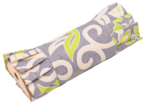 NUZAMAS Moxibustion Pillow Wooden Moxa Box Burner Lumbar Pillow Sleeping Pillow Moxa Strips Burner Holder with Cloth Cover for Shoulder Neck Massage