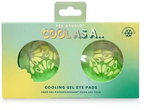 Yes Studio Cool as A Cooling Gel Eye Pads, Reusable Eye Cooling Pads to Soothe, Refresh and De-Puff Tired Eyes, Ready Whenever You Need a Refresh – Cucumber Design