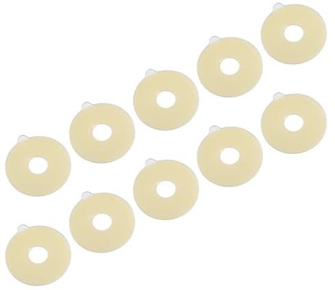 Amigable con la Piel, Fuerte Elasticidad, Prolonga la Vida útil de la Bolsa de Ostomía 10 Anillos de Barrera de Ostomía, Anillos Adhesivos Hidrocoloides Moldeables para Bolsas de