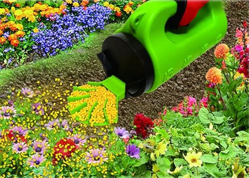 FairFox ÖKO Handstreuer mit Fächerauslauf - Streugerät für Saatgut, Dünger, Streusalz & Streusplitt, aus recyceltem Kunststoff