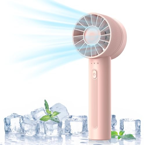 ITSHINY Portable Handheld Fan - 4-Speed USB Rechargeable Design, Lightweight and Powerful for Home, Office, Travel, Camping and Outdoor Activities