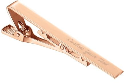 Krawattennadel Personalisiert mit mit Gravur Text Krawattennadeln für Herren Krawattenklammer aus Messing für Jahrestag, Hochzeit, Geschäft, Geschenk für Vater, Bräutigam, Trauzeugen