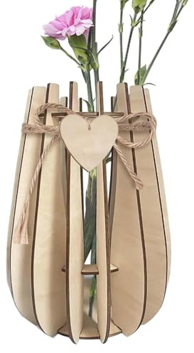 Vase Puzzle en Bois | Vase pour Bouquet De Fleurs Legos | Vase Pratique pour Fleurs Legos, Décoration D'intérieur | Ensemble De Vases Puzzle Multifonctionnel pour Enfant, Famille, Cadeau