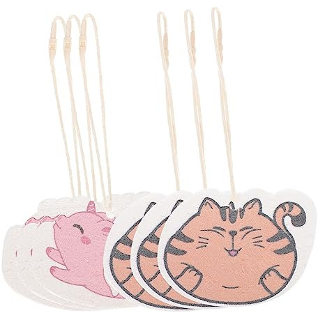 Healeved 6pcs Dish Cleaning Sponges Compressed Sponges for Kitchen Reusable Cartoon Motif