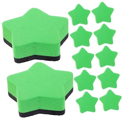 CANIGHT 12stücke Teiliges Mini Magnetische Fünfzackige Whiteboard-radiergummis Filz Für Klassenzimmer Büros Und Zuhause Weich Robust Und Leicht Zu Lagern