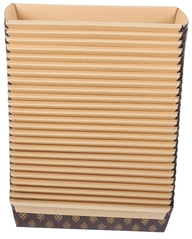 MOKKHNB 25 Pièces Moule à Papier de Plat Rectangulaire pour Cuisson Four pour Pâtisseries et Boulangeries