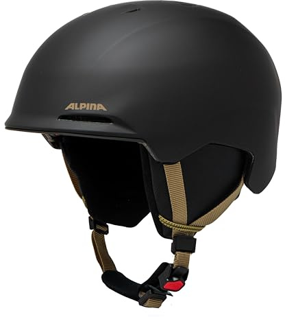 ALPINA CARNIA Skidhjälm för kvinnor och män – lätt skid- och snowboardhjälm – Black Prosecco 51-55