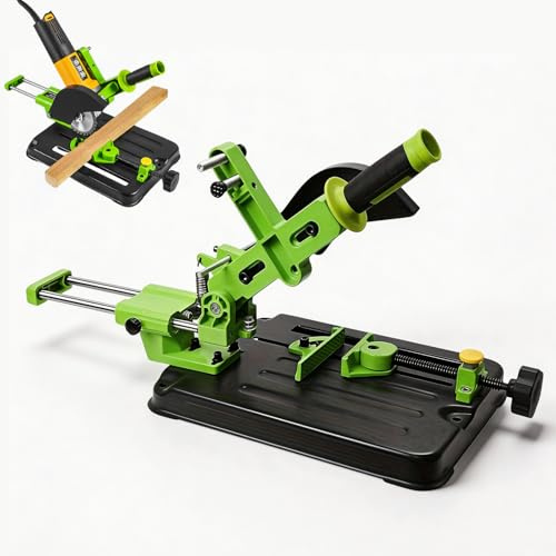 Aluminum Alloy Adjustable Angle Grinder Holder,Sliding DIY Cutter Support,Desktop Pull Rod Stand,Compatible with 100mm-125mm Angle Grinder,for Precision Cutting