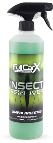 Limpiador de Insectos FullCarX Insect Remover | Formulación Biodegradable y Segura para Carrocerías | Spray 750ml