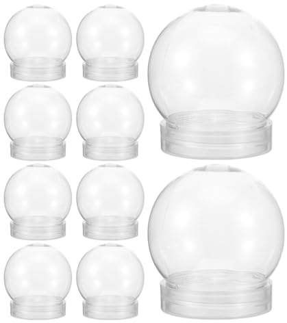 OUNONA 20 St DIY Transparenta -snöglober med Skruvlock Mångsidiga Snöglobbehållare för Pyssel Godisförvaring och Unika Dekorationer