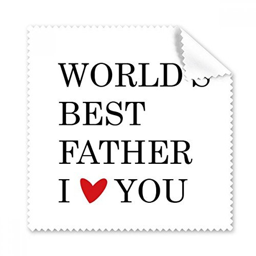 DIYthinker Love You Best Father Dad Festival Quote Glasses Cloth Cleaning Cloth Gift Phone Screen Cleaner 5Pcs