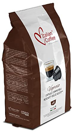 Italian Coffee Capsules Compatible with Dolce Gusto Machines, Espresso pods (Vigoroso, 64 Pods)