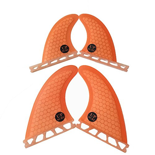 UPSURF Planche De Surf Quad Future Fins Fibre De Verre Four Fin Thruster Set Rayon De Miel