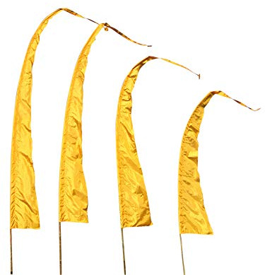 Bali Fahne 3m Ohne Stange | Dunkelorange | Dekoration für Gartenhochzeit & Events | Wetterfeste Windfahne | Besondere Geschenkidee | Große Flagge Garten & Terrasse | Boho Stil