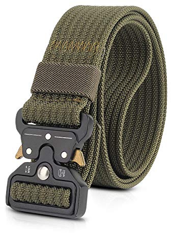 LumiSyne Taktischer Gürtel Breit Herren 1.5 Heavy Duty Taillengürtel Einstellbare Nylon Arbeitsgürtel mit Metallschnalle Schnellverschluss für Molle Draussen Sport