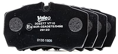 VALEO Plaquettes de frein Essential 302277, Jeu de 4 plaquettes Essieu arrière - Certifiées ECE-R90