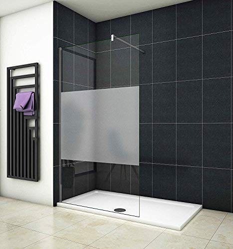 Aica Sanitär 120 x 200cm Duschwand Duschtrennwand 10mm Sicherheitsglas Walk in Dusche