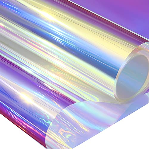 diyfixlcd Holografische Fensterfolie Irisierende Dekorative Glasaufkleber Selbstklebend Schillernde Zellophanrolle 40 x 250 cm