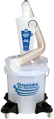 Oneida Air Systems Kit de collecteur de poussière et séparateur cyclone DD Deluxe 5 gallons – Seau transparent – Portable